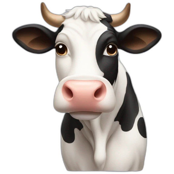 Cow with cat on top  emoji