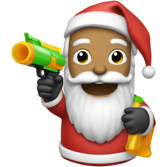 Santa with a watergun emoji