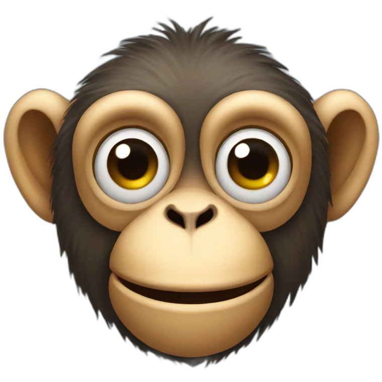 A monkey with 1 eye emoji