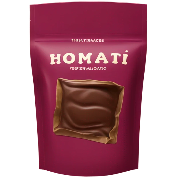 chocolate in burgundy pack emoji