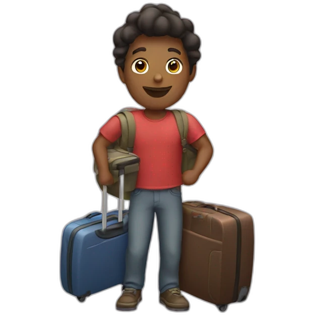 holding luggage emoji