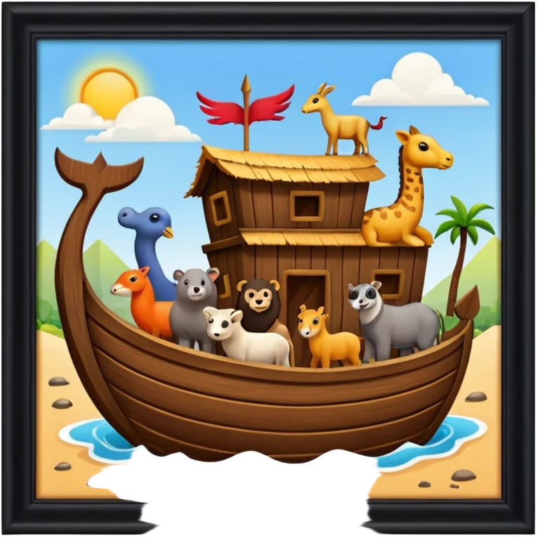 animaux dans arche de noé emoji