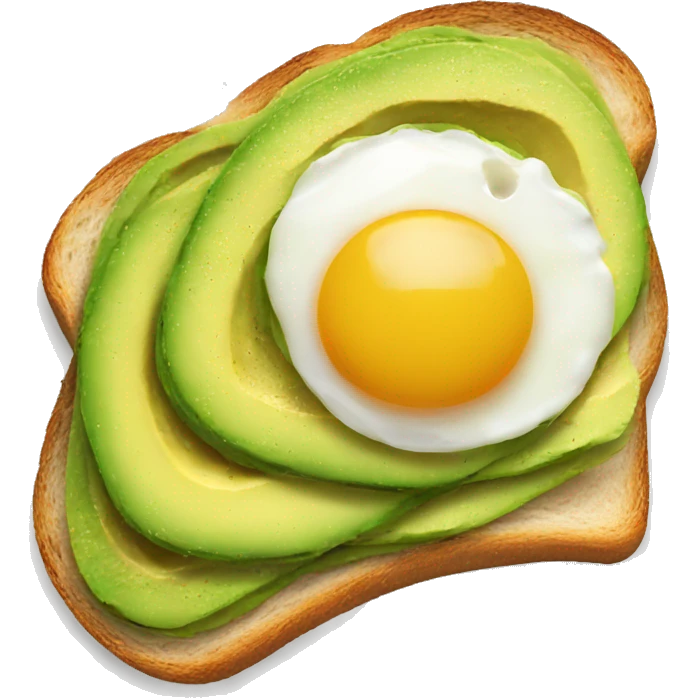 avocado toast with egg emoji