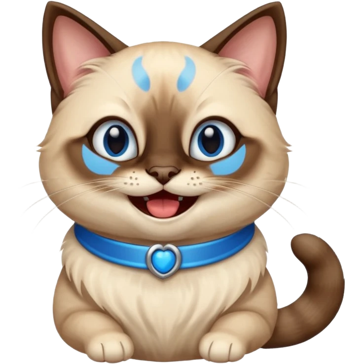 siamese cat laughing emoji