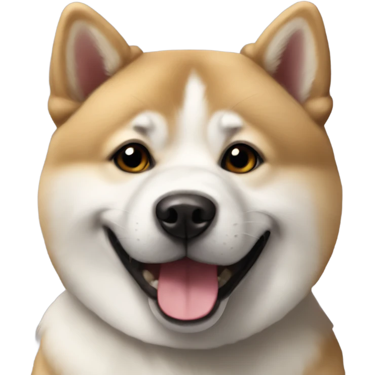 American Akita smiles  emoji