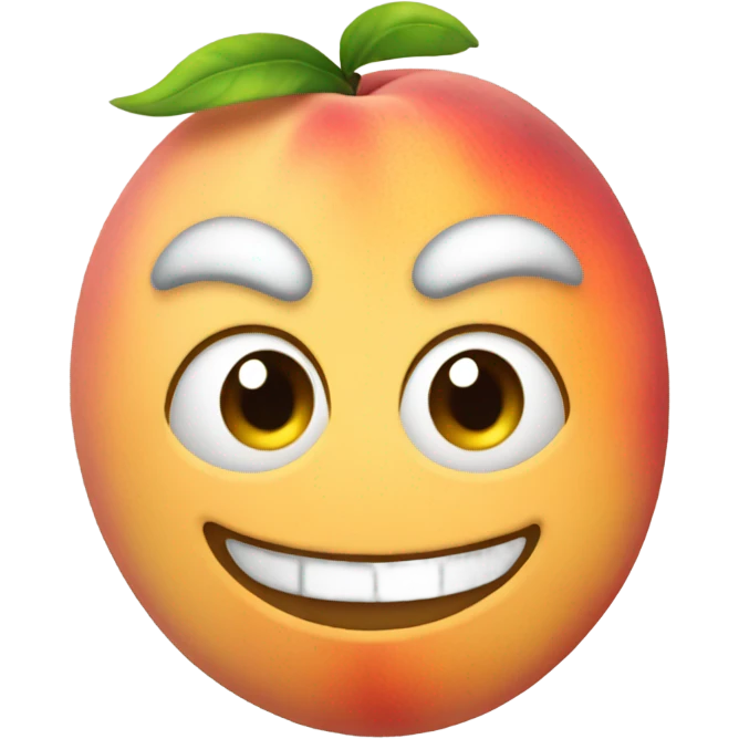 Crazy peach emoji
