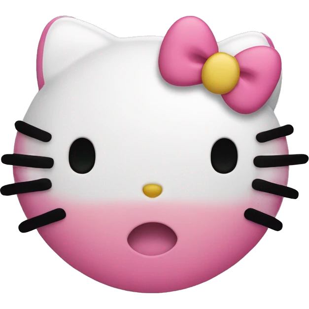 hello kitty head no mouth  emoji