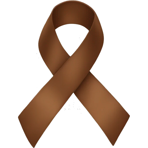 brown ribbon emoji