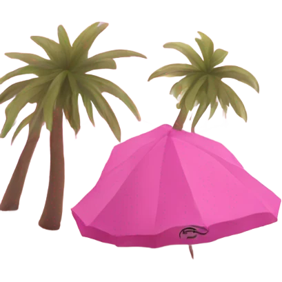 Pink beach emoji