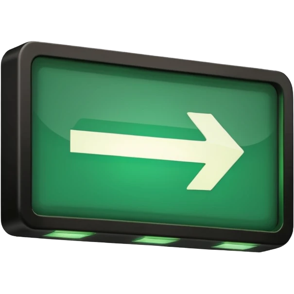 Exit Sign – green arrow emoji