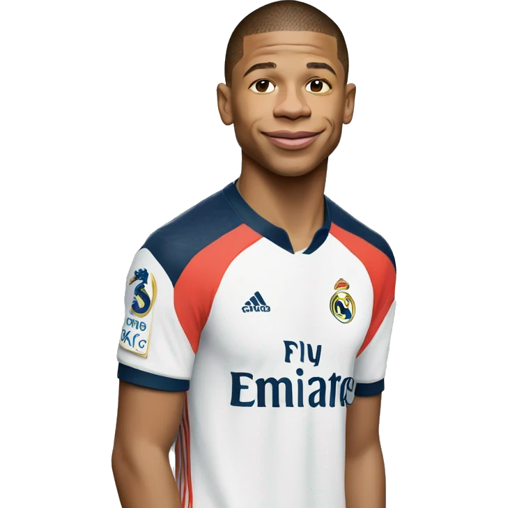 Mbappe with Real Madrid t-shirt says ok  emoji