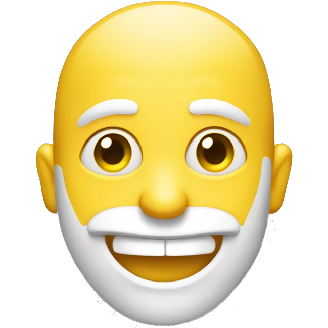 Yellow emoji winking with balding emoji