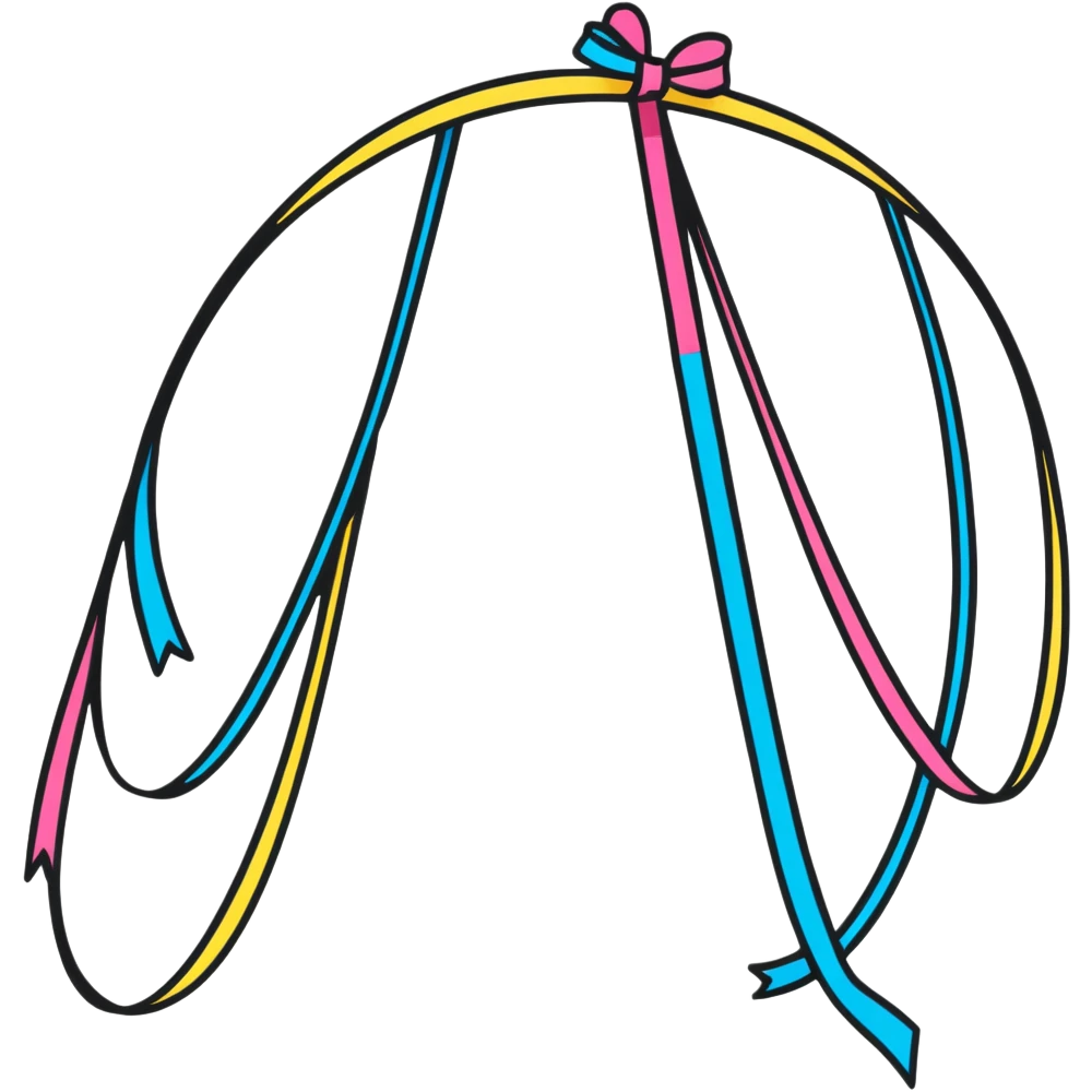 colorful maypole with ribbons emoji