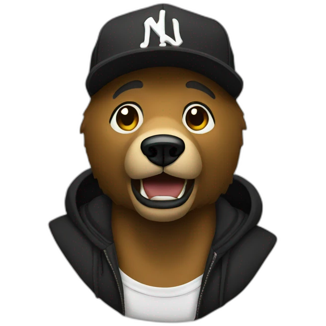 rapper bear emoji