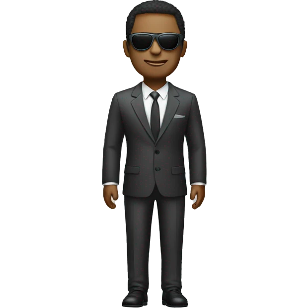 full body man with suit and shades emoji