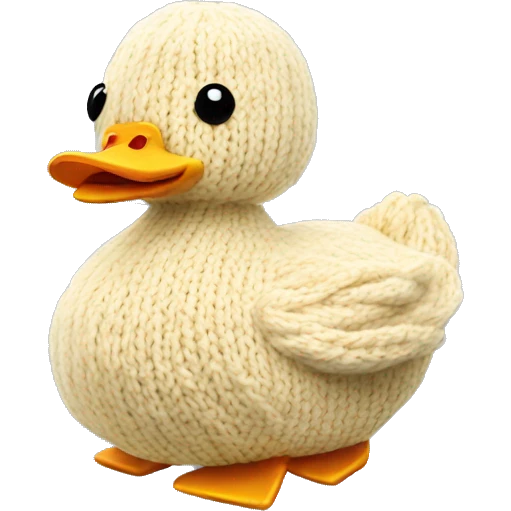 Knitted duck emoji
