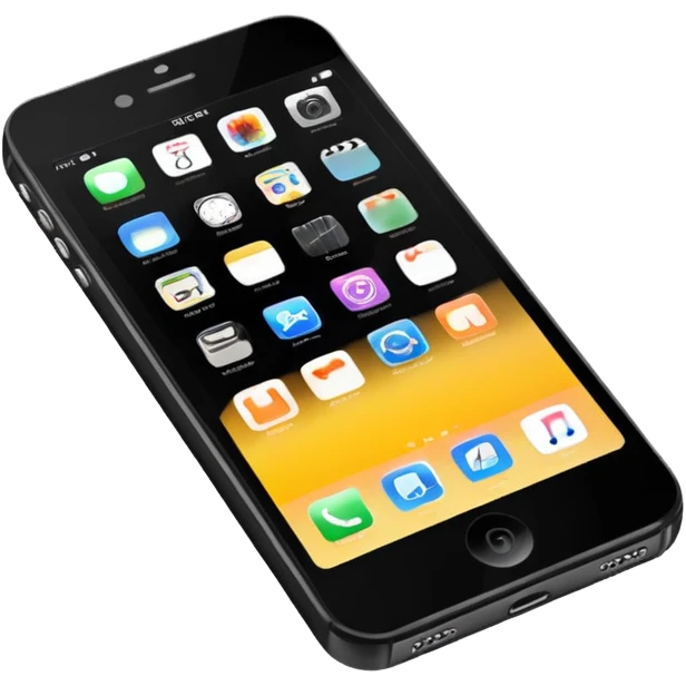 an iphone 16 plain with fron screen black emoji