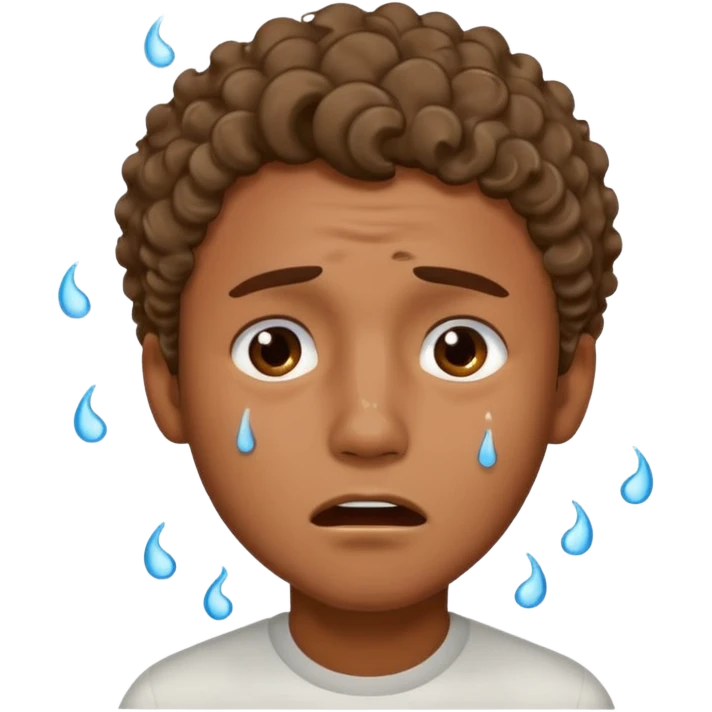 handsome brown boy with light curls and a good sharp jawline crying emoji