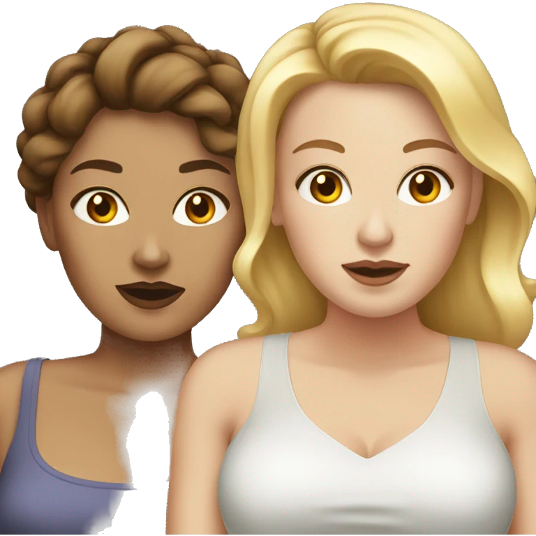 three white women plus size emoji