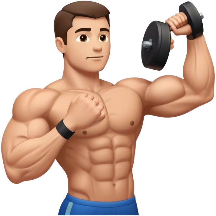 man performing side deltoid exercise emoji