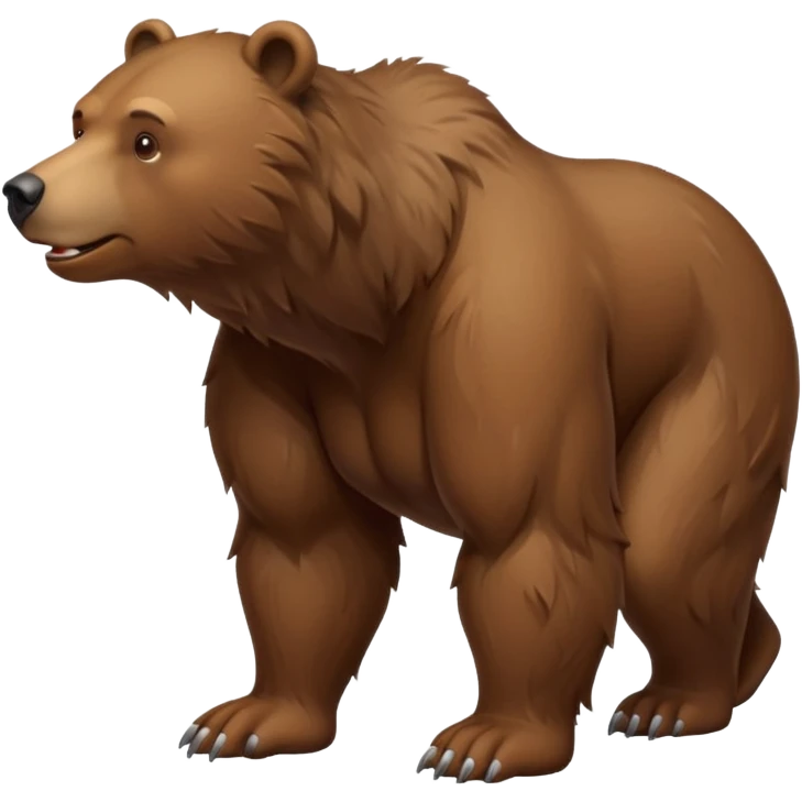 bear walking on 4 emoji