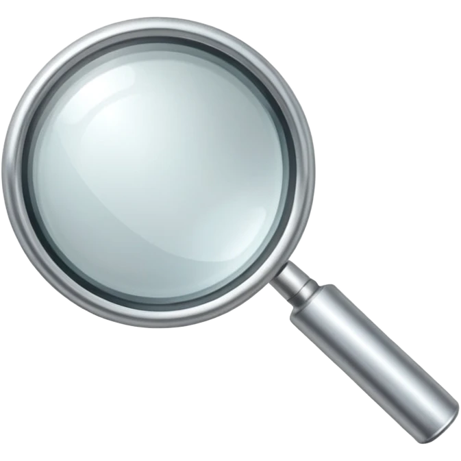 magnifying lens with a download button in the bottom right, no apple symbols or references emoji