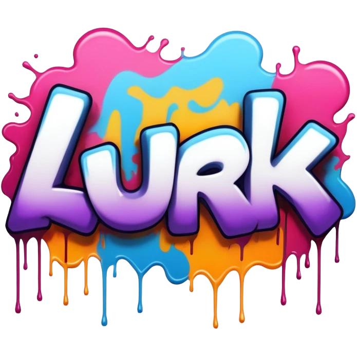 graffiti of the word lurk  emoji