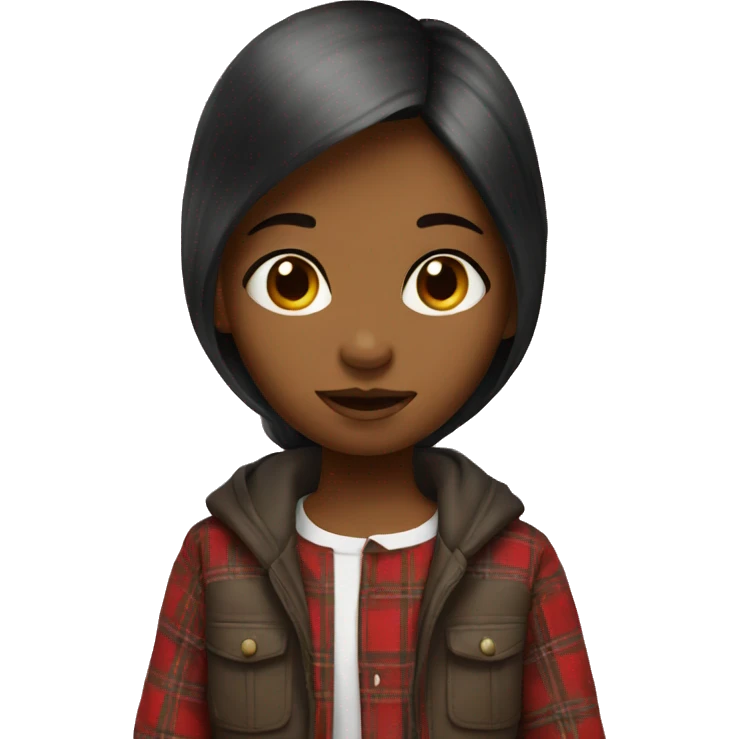 Girl with plaid  emoji