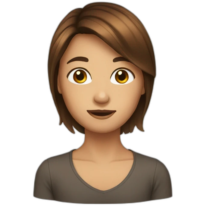 Brown hair  emoji