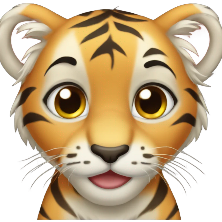 tiger baby lion emoji