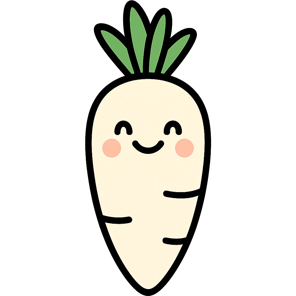 happy daikon emoji