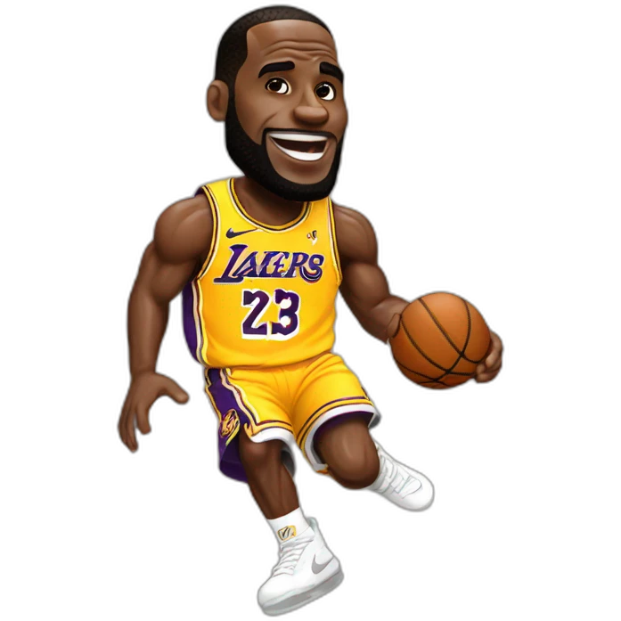LeBron jams qui dunk emoji