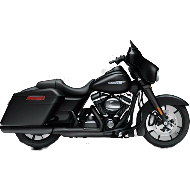Harley Davidson street glide black emoji