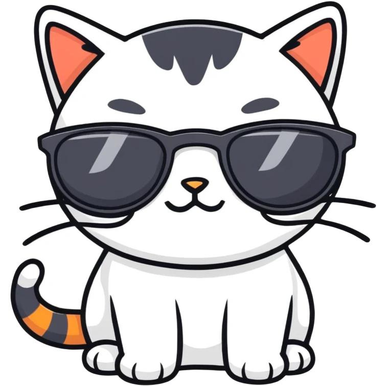 Cat with sunglasses emoji
