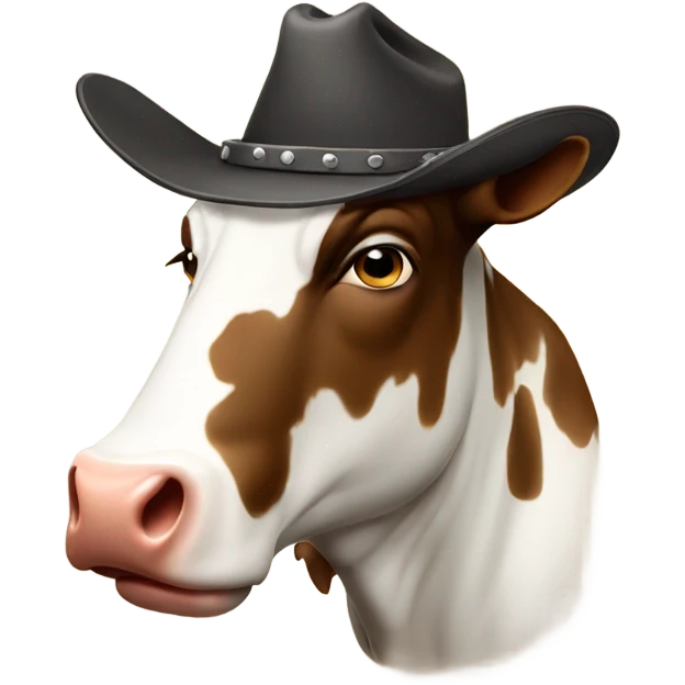 Sad cowboy cow emoji