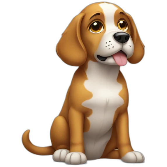 Dog waiting  emoji
