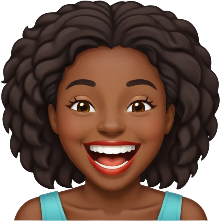 Black woman laughing  emoji