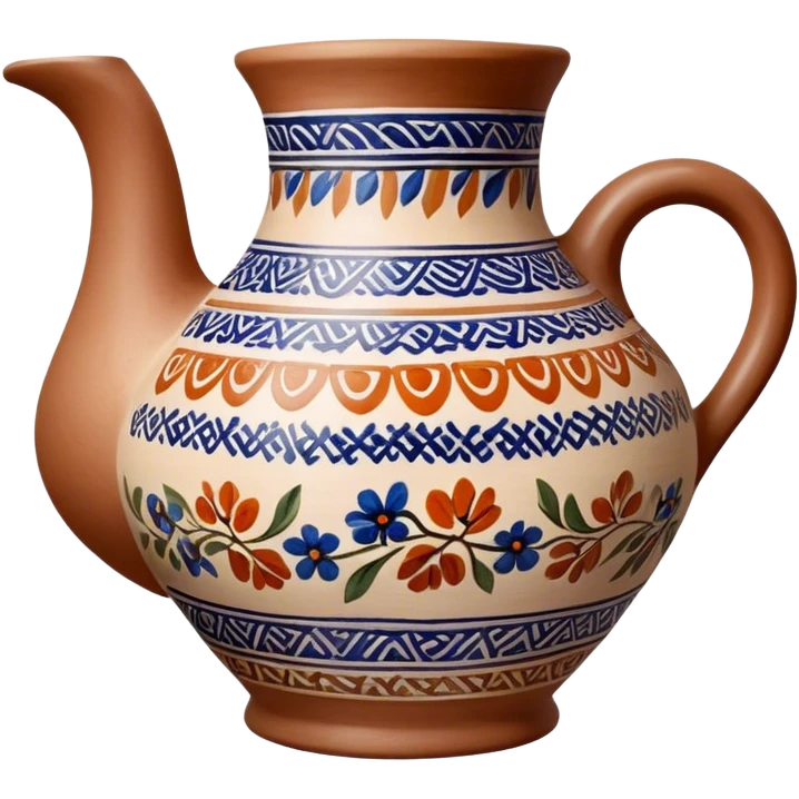Cinematic Realistic image of a piece of Bolesławiec pottery, rendered with intricate, hand-painted designs and detailed textures, set against a softly illuminated backdrop that highlights its artisanal beauty emoji