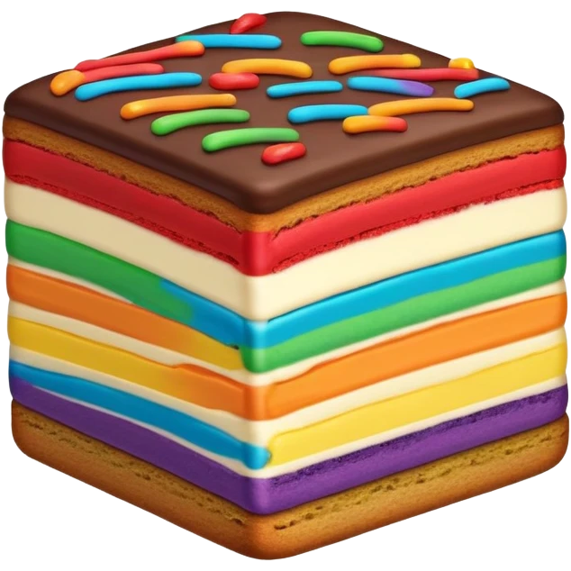 italian seven layer rainbow cookie emoji