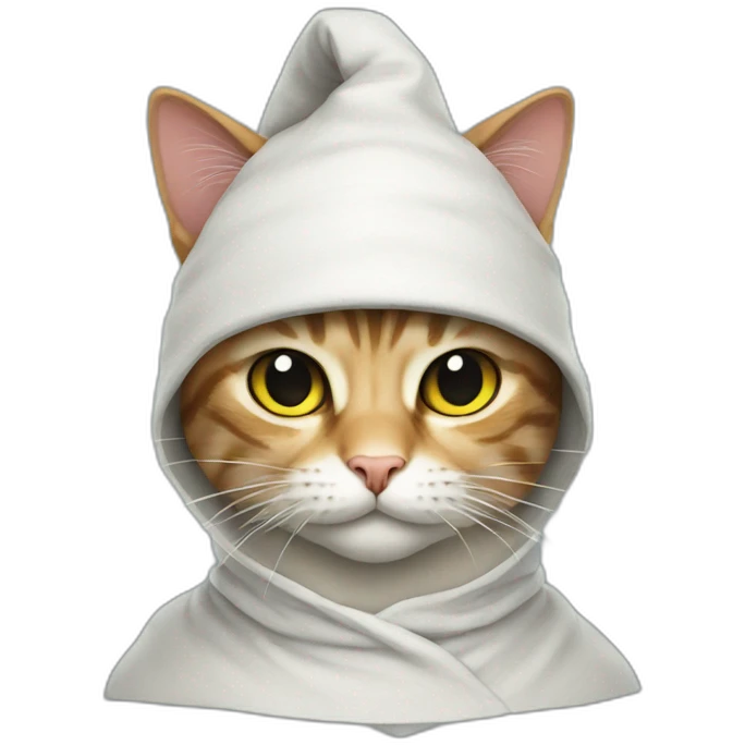 Cat in ninja hat emoji