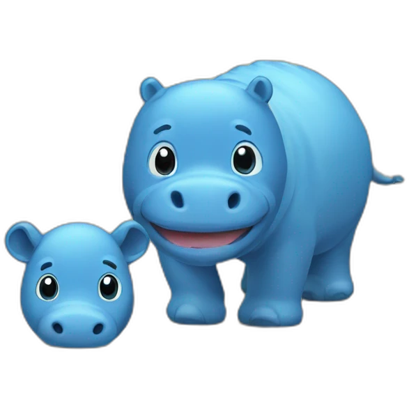 Desert with blue hippo emoji