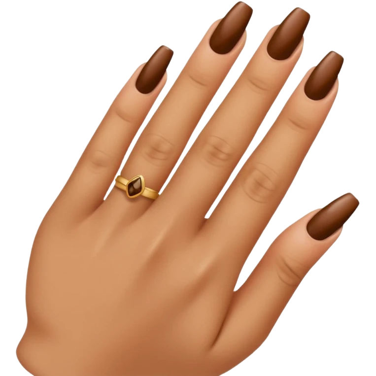 Emoji uñas acrilicas café emoji