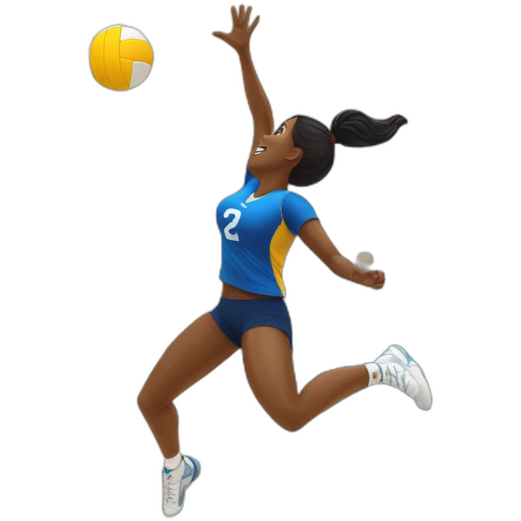 Volleyball athlete jump serve emoji