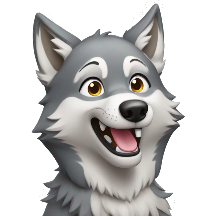 happy wolf emoji