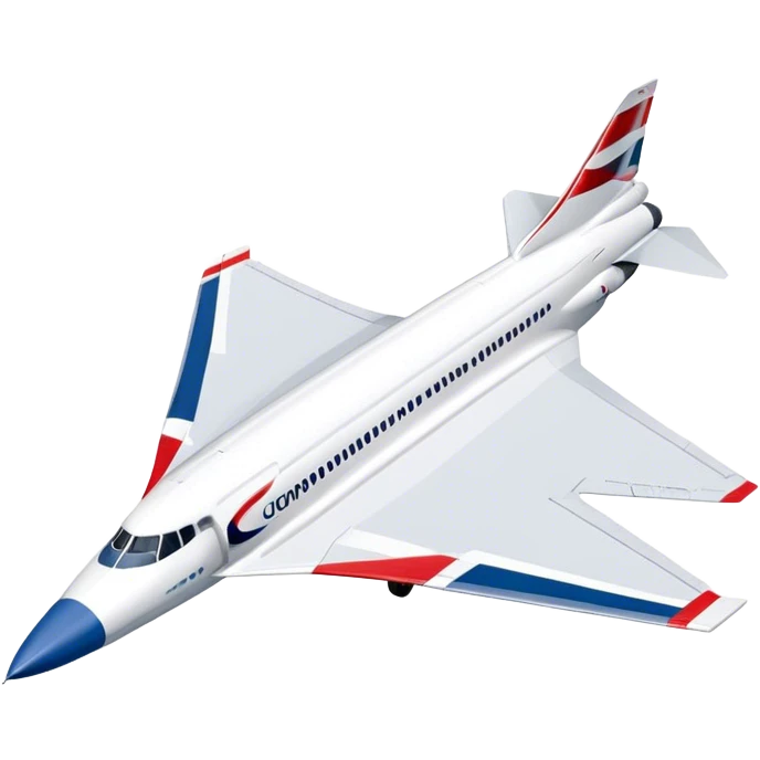 Concorde - British Airways (Model Year: 2020) (Iconic colour: White with blue and red) emoji