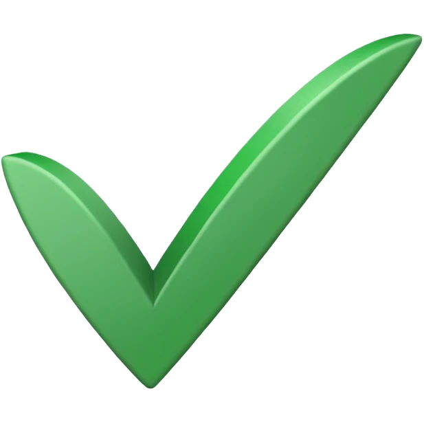 The symbol of a check ✔️  emoji