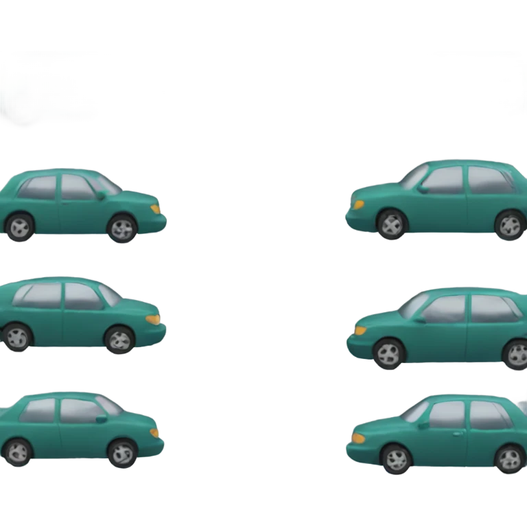 two cars in distance emoji