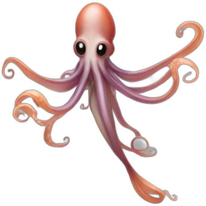Squid dancing in a frenzy emoji