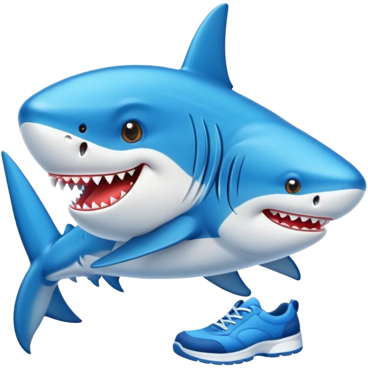Tiburón Con Zapatos Azules emoji