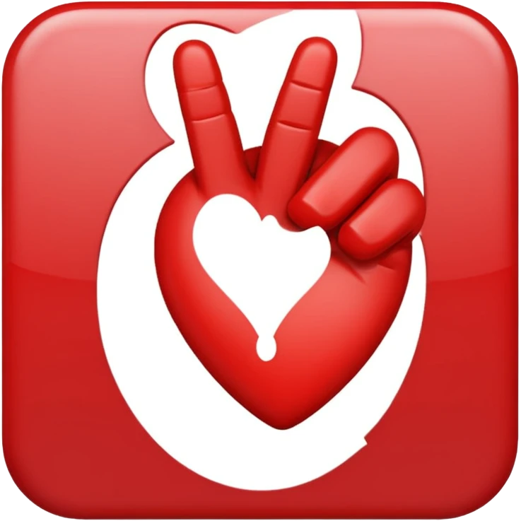 Heart with middle finger emoji